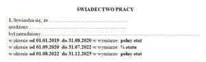 Świadectwo pracy
