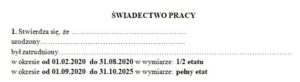 Świadectwo pracy